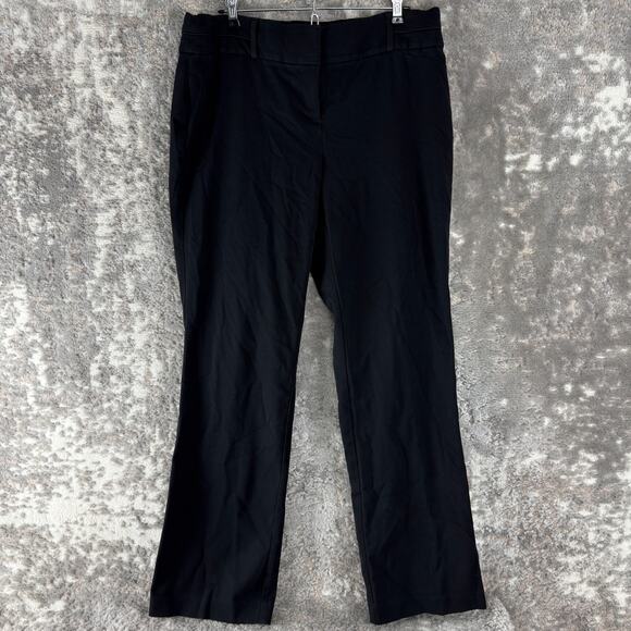 Maurices Size 9/10 Minimalist Casual Flat Front Pants Black Button Zip - Picture 1 of 11